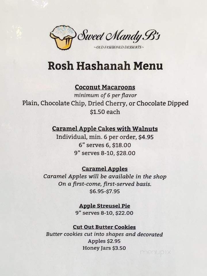 Sweet Mandy B's - Chicago, IL menu_pic
