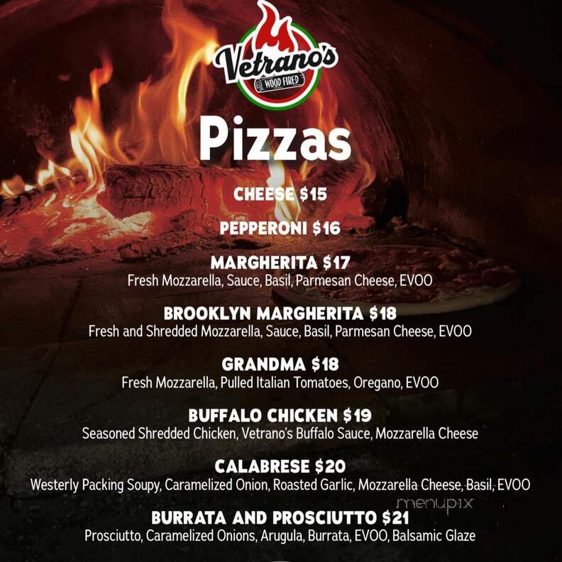 Vetrano's - Westerly, RI menu_pic