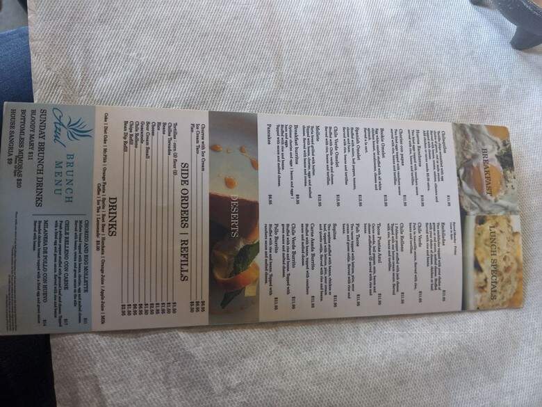 Azul Mexican Grill - Visalia, CA menu_pic