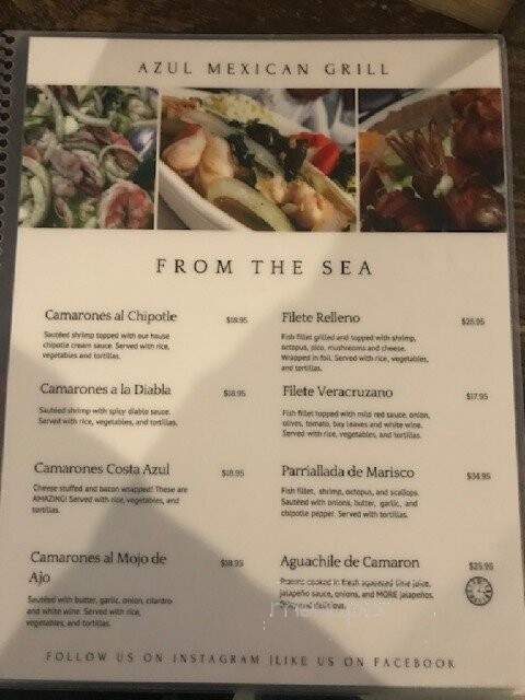 Azul Mexican Grill - Visalia, CA menu_pic