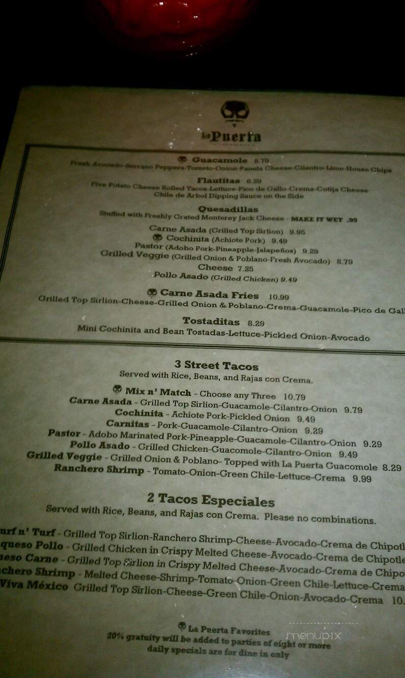 La Puerta - San Diego, CA menu_pic