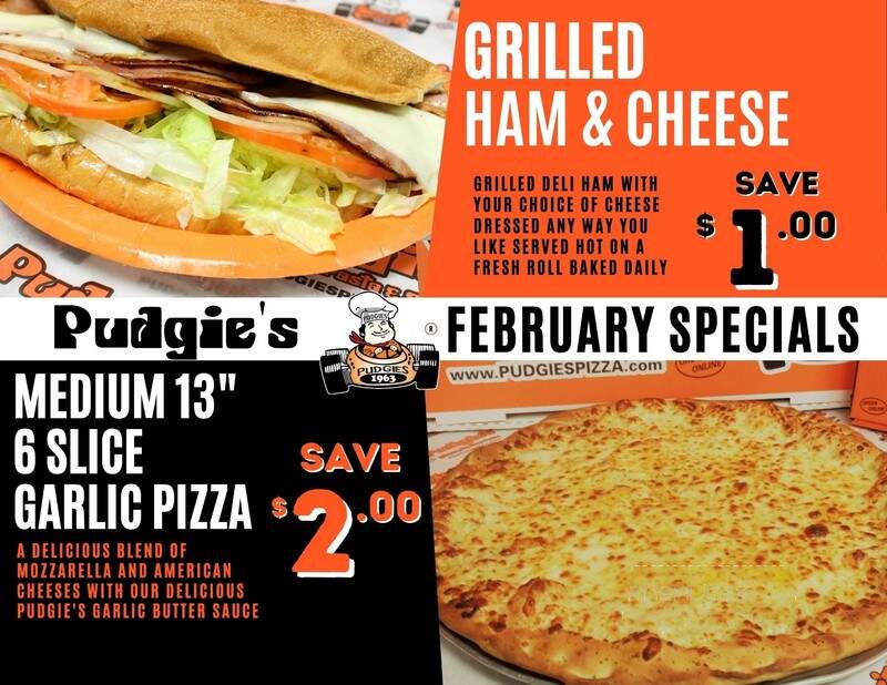 Pudgie's Pizza Pasta & Subs - Binghamton, NY menu_pic