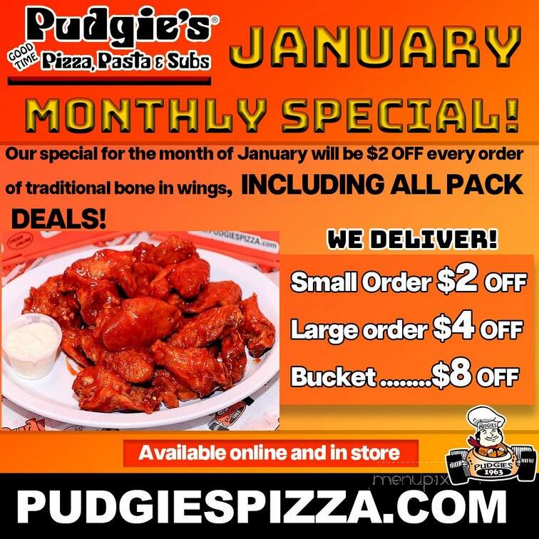 Pudgie's Pizza Pasta & Subs - Binghamton, NY menu_pic