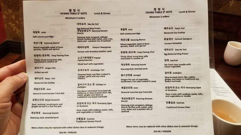 Yong Su San - Los Angeles, CA menu_pic