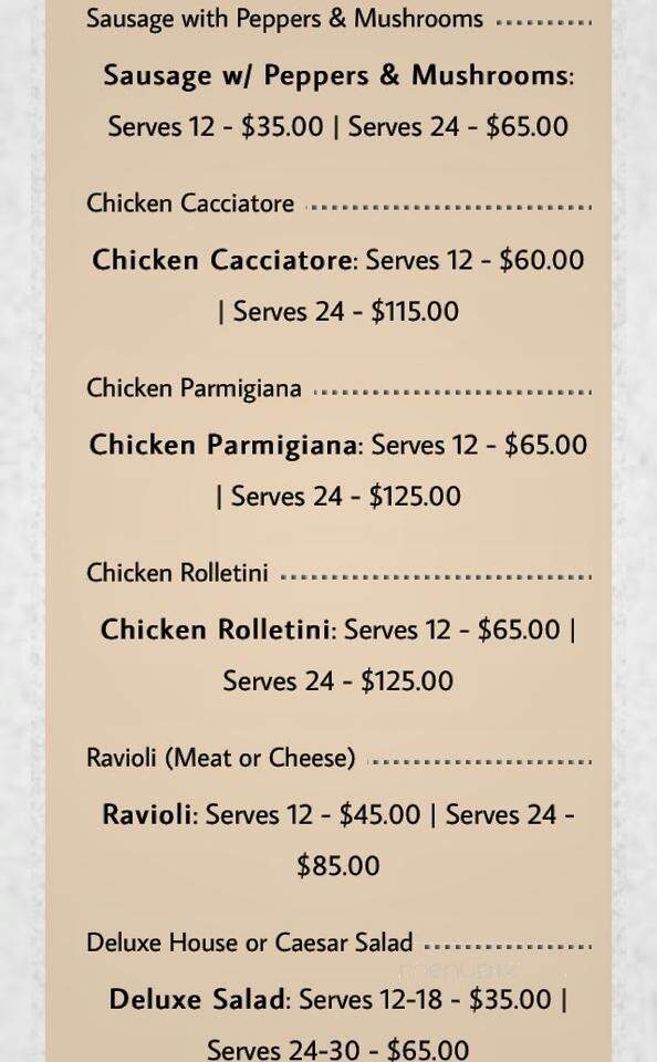 Scarantino's Italian Inn - Glendale, CA menu_pic