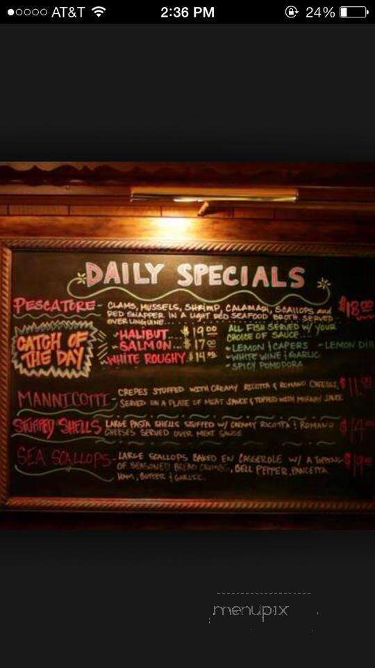 Scarantino's Italian Inn - Glendale, CA menu_pic