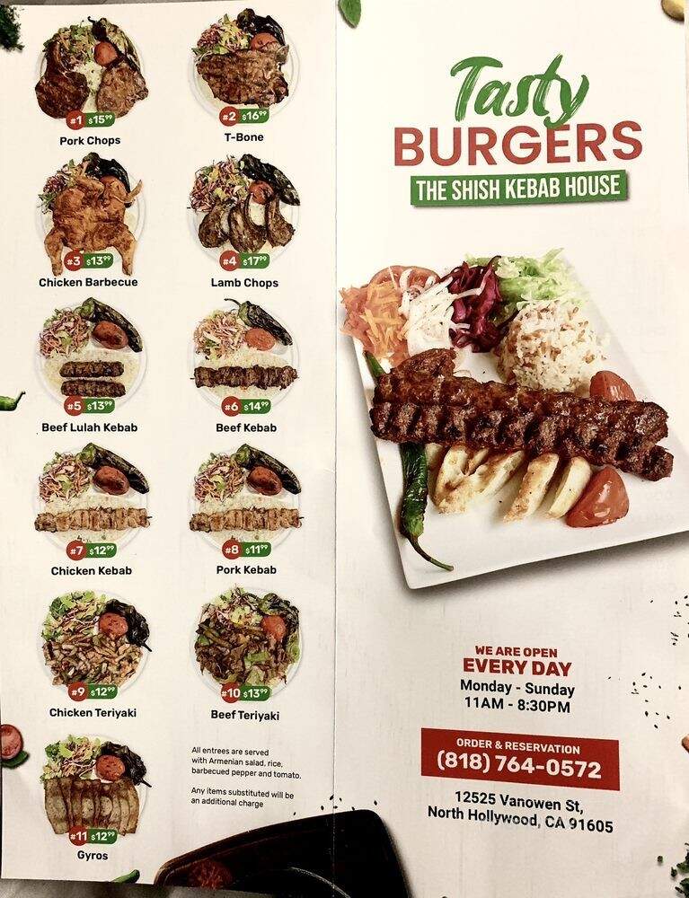 Tasty Burgers - North Hollywood, CA menu_pic