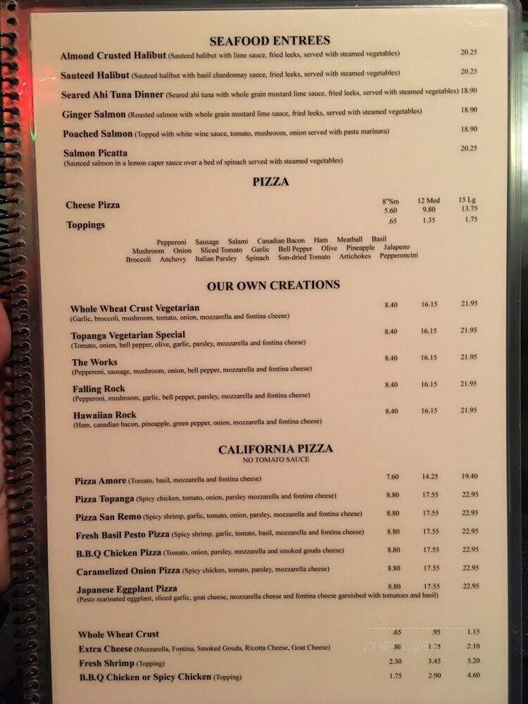 Topanga Pizza - Woodland Hills, CA menu_pic
