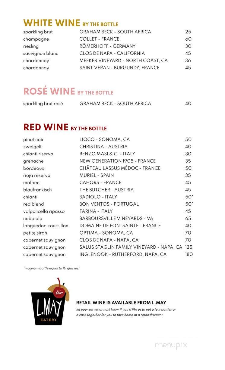 L. May Eatery - Dubuque, IA menu_pic