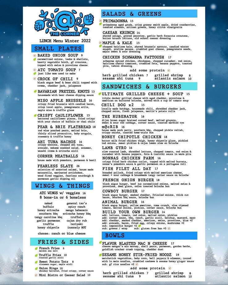 @ the Corner - Litchfield, CT menu_pic
