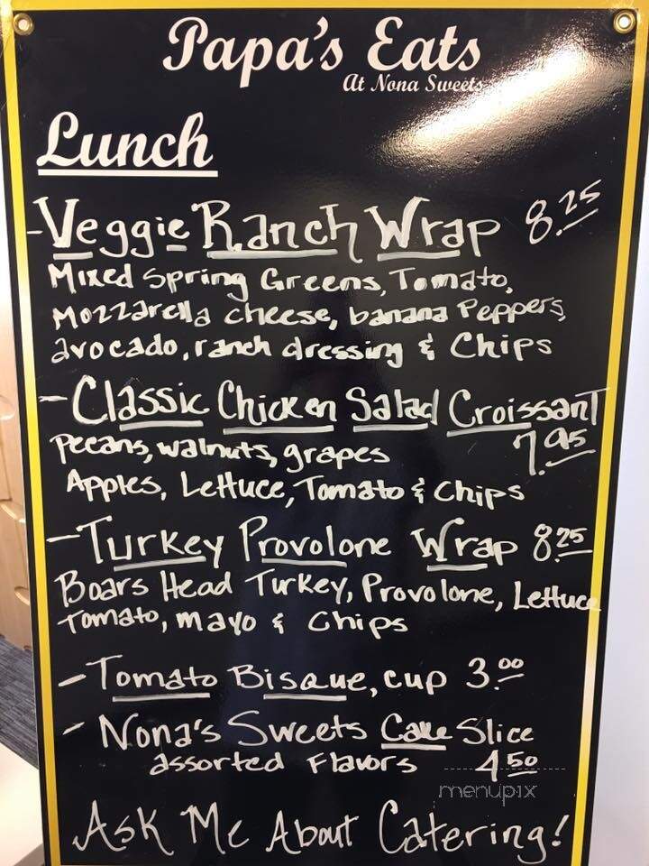 Nona's Sweets - Charlotte, NC menu_pic