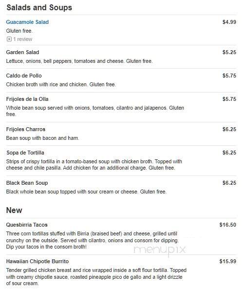 Fiesta Mexico - York, PA menu_pic