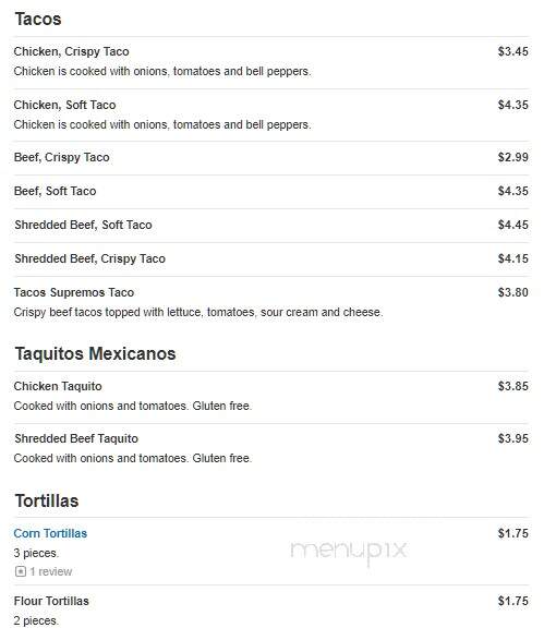 Fiesta Mexico - York, PA menu_pic