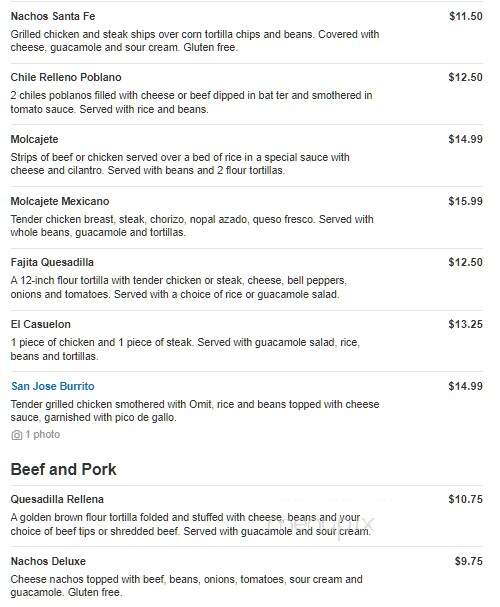 Fiesta Mexico - York, PA menu_pic