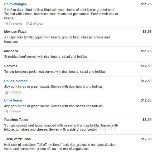 Fiesta Mexico - York, PA menu_pic