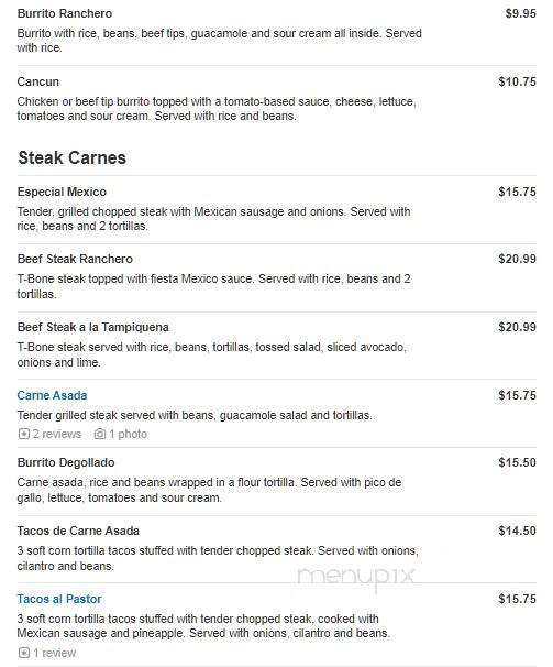 Fiesta Mexico - York, PA menu_pic