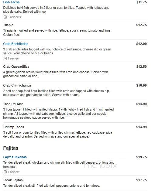Fiesta Mexico - York, PA menu_pic