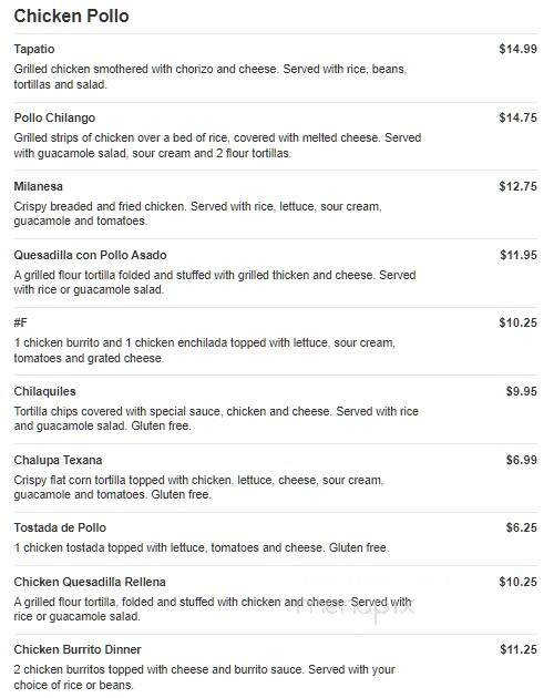 Fiesta Mexico - York, PA menu_pic