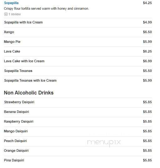 Fiesta Mexico - York, PA menu_pic