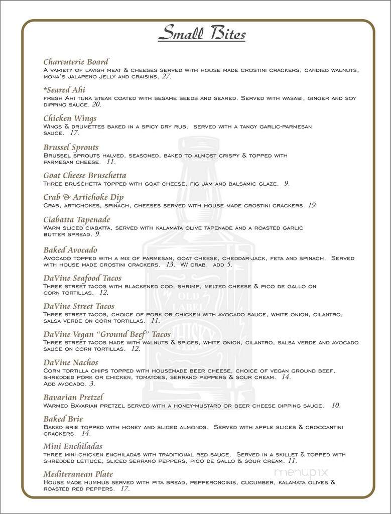 DaVine - Maple Valley, WA menu_pic