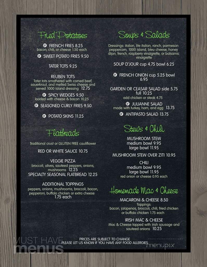 Killabrew Saloon - New Hartford, NY menu_pic
