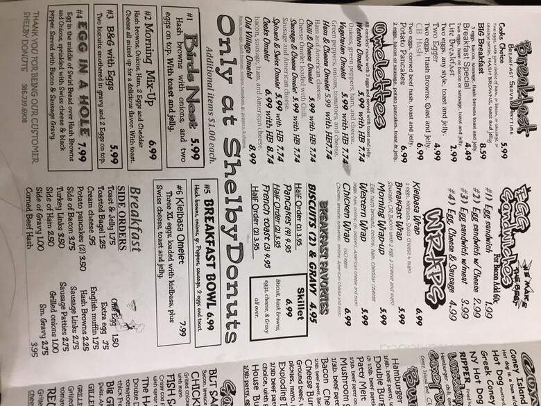 Shelby Donuts - Shelby Township, MI menu_pic