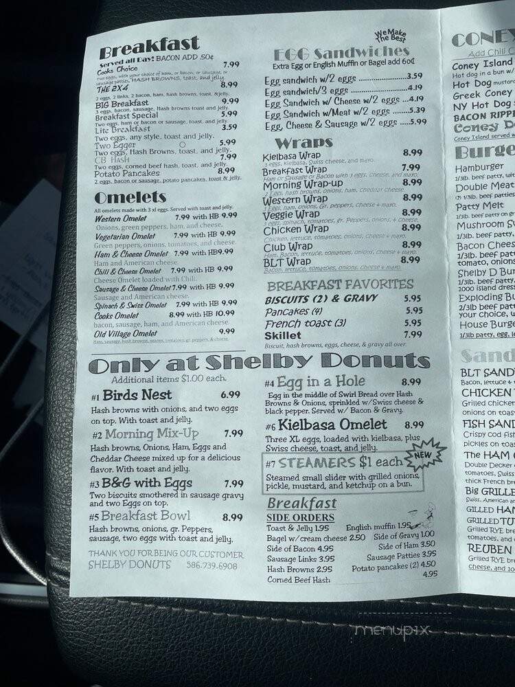 Shelby Donuts - Shelby Township, MI menu_pic