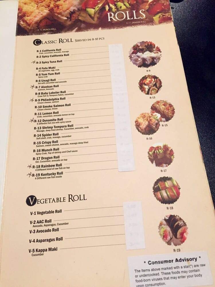 Osaka Sushi Bar Downtown - Louisville, KY menu_pic