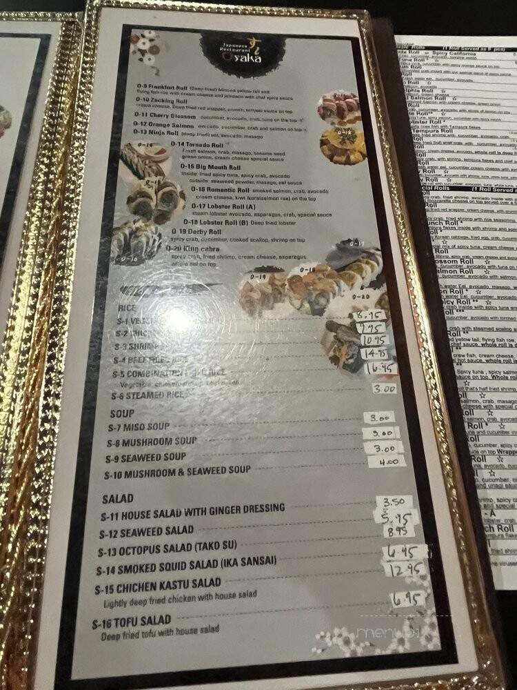 Osaka Sushi Bar Downtown - Louisville, KY menu_pic