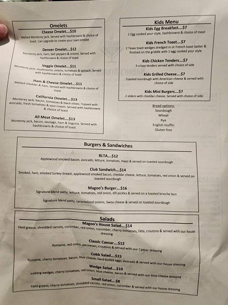 Magoo's Grill and Bar - Pleasant Hill, CA menu_pic