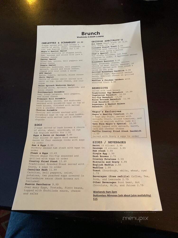Magoo's Grill and Bar - Pleasant Hill, CA menu_pic