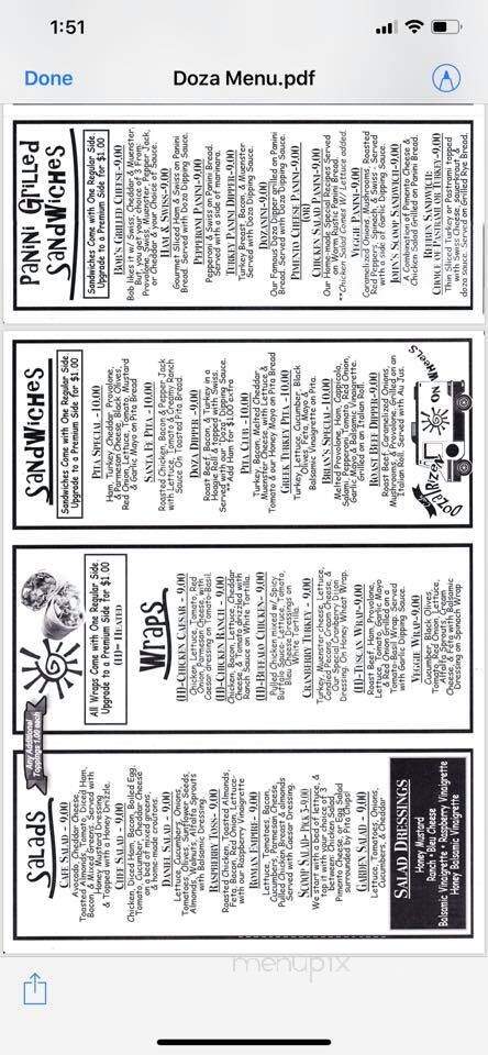 Doza Rizen - Chapin, SC menu_pic