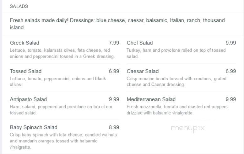 Ferraro's Pizza - Bradenton, FL menu_pic