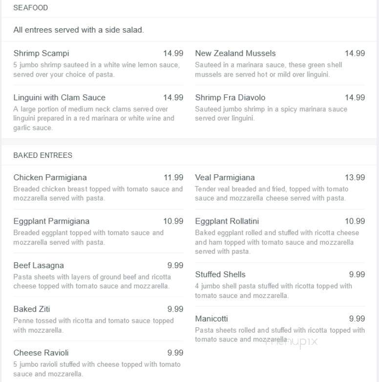 Ferraro's Pizza - Bradenton, FL menu_pic