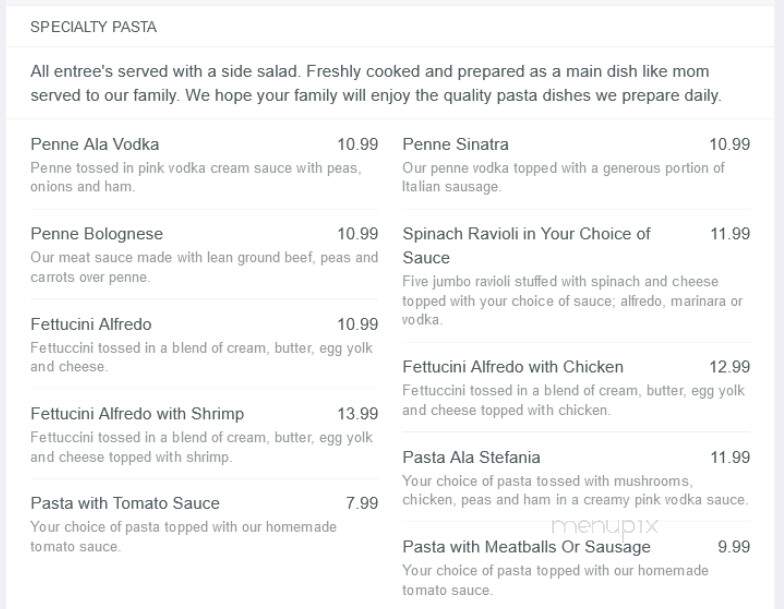 Ferraro's Pizza - Bradenton, FL menu_pic