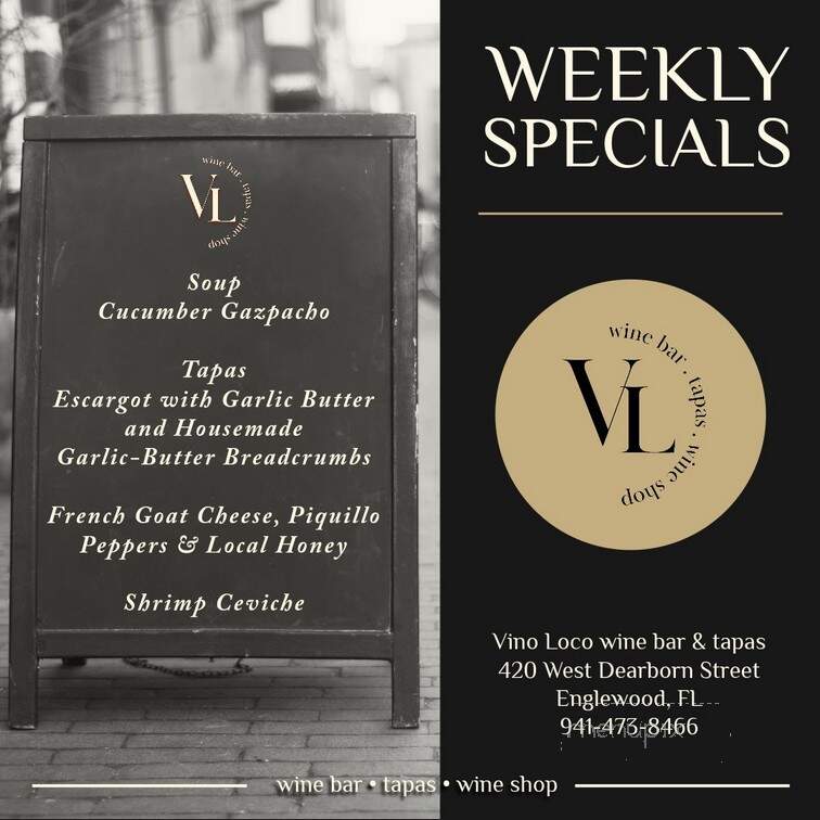 Vino Loco Wine & Tapas Bar - Englewood, FL menu_pic