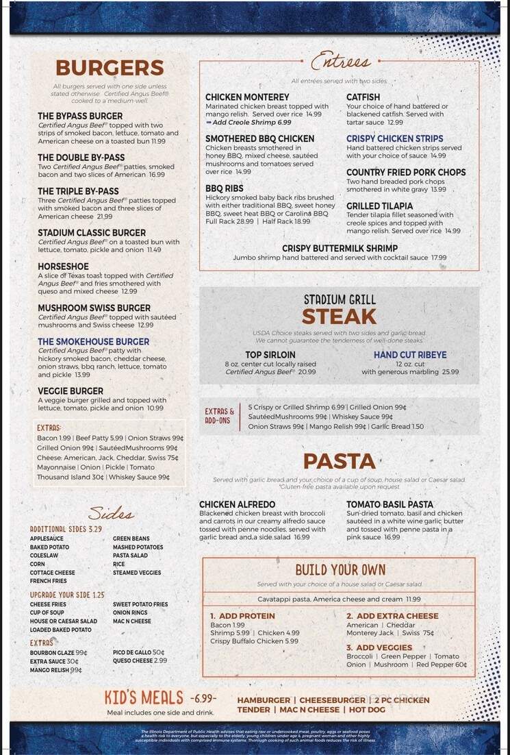 Stadium Grill - Mattoon, IL menu_pic
