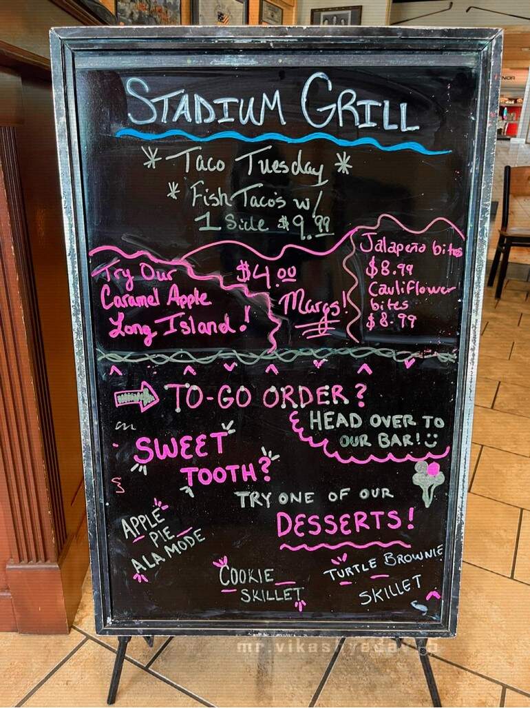 Stadium Grill - Mattoon, IL menu_pic
