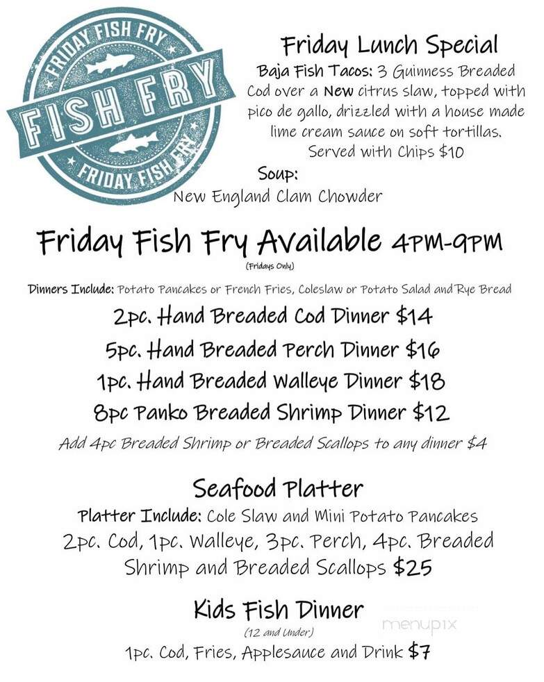 Dannyboys Pub & Grill - Horicon, WI menu_pic
