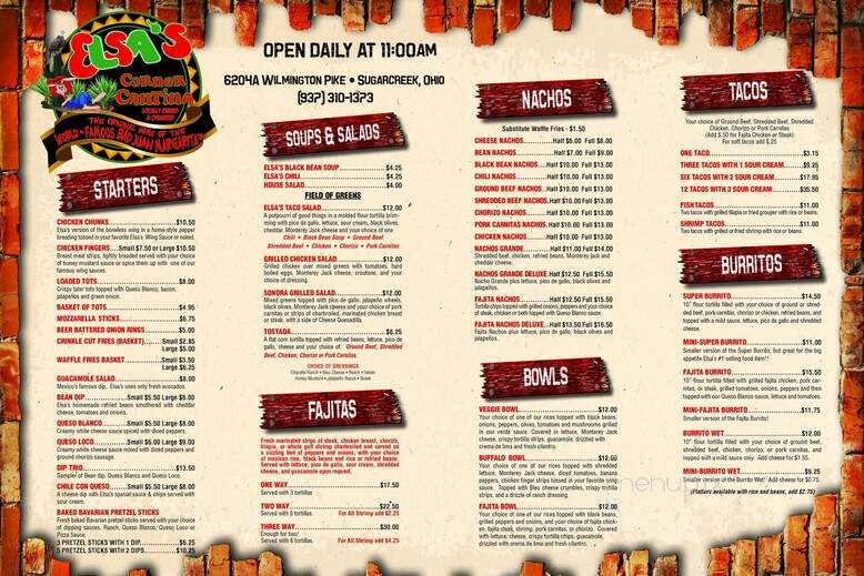 Elsa's Cantina - Kettering, OH menu_pic