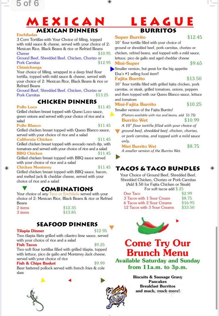 Elsa's Cantina - Kettering, OH menu_pic