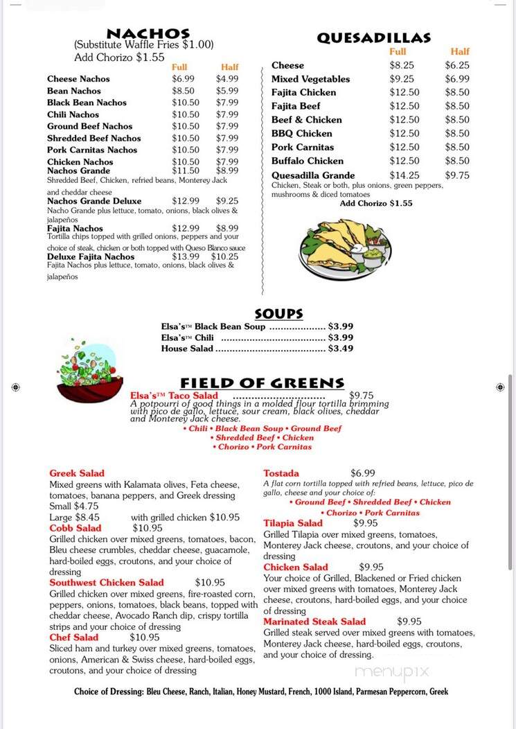 Elsa's Cantina - Kettering, OH menu_pic