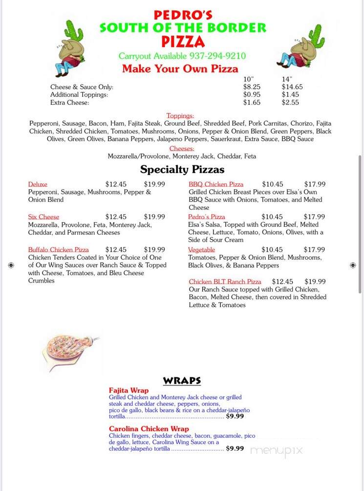 Elsa's Cantina - Kettering, OH menu_pic