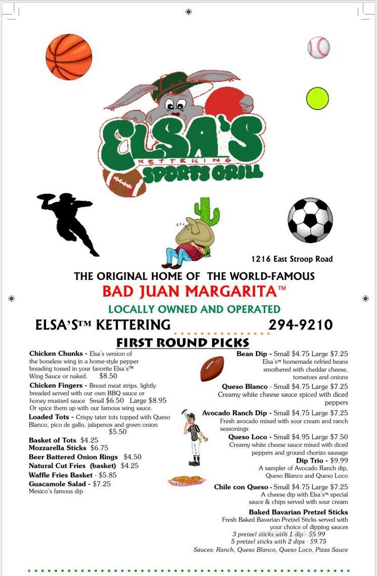 Elsa's Cantina - Kettering, OH menu_pic