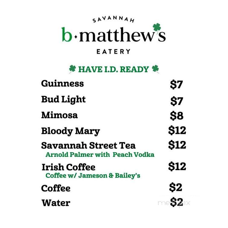 B. Matthew's Eatery - Savannah, GA