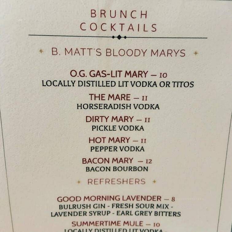 B. Matthew's Eatery - Savannah, GA menu_pic