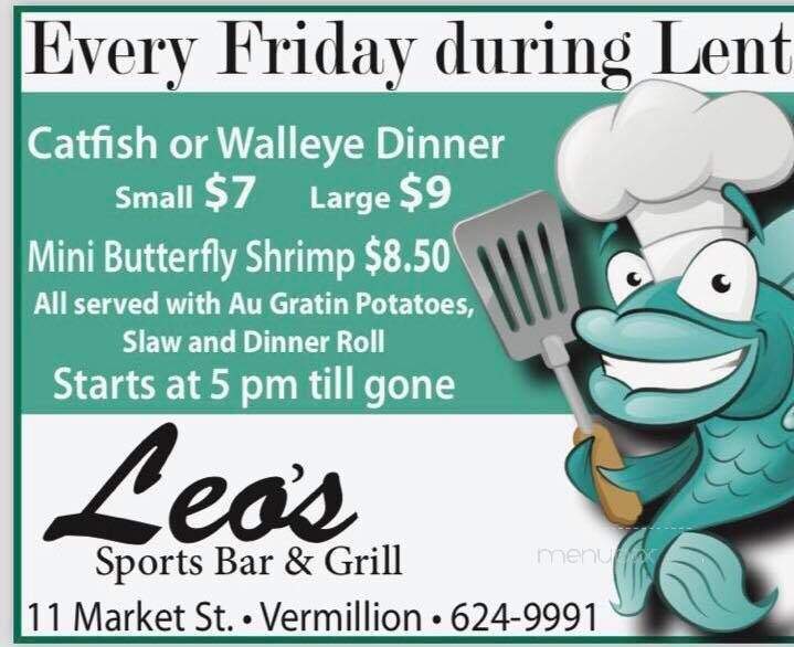 Leo's Lounge - Vermillion, SD menu_pic