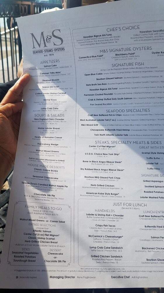McCormick & Schmick's Harborside at National Harbor - Oxon Hill, MD menu_pic
