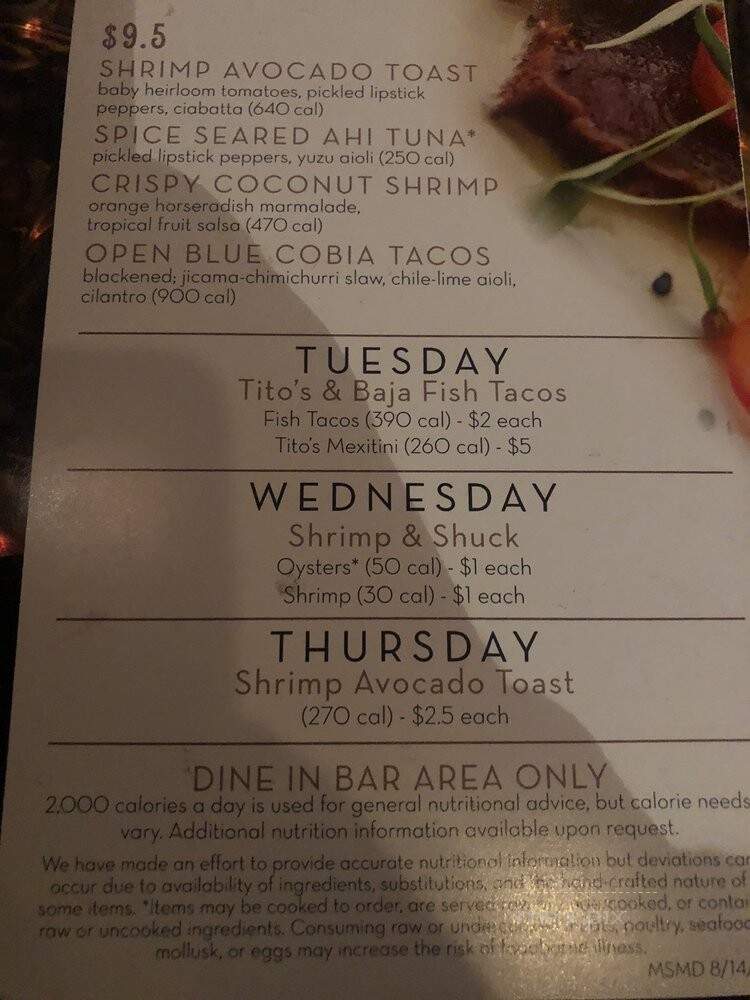 McCormick & Schmick's Harborside at National Harbor - Oxon Hill, MD menu_pic