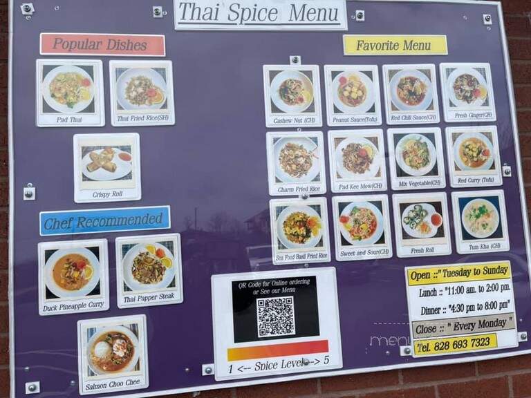 Thai Spice - Hendersonville, NC menu_pic